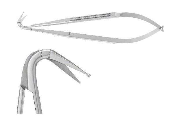 Мікроножиці гострі/тупі 125° загнуті 165 мм